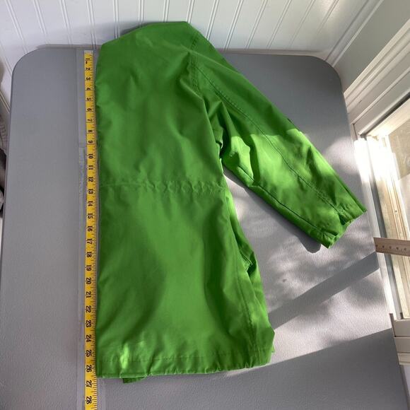 Lands End Womens Chore Coat Size Medium Kelly Green Mid Weight Barn Jacket Hood - Picture 13 of 14